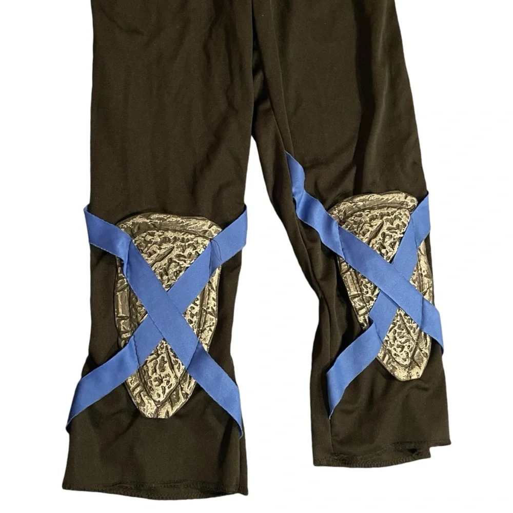 Kids 4 Piece Muscle Ninja Costume Black Size Small